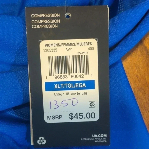 Women's HeatGear® No-Slip Waistband Ankle Leggings - Picture 6 of 8